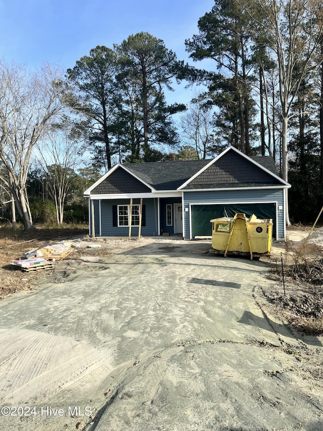 view of front of home featuring a garage