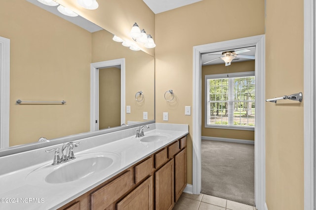 bathroom featuring tile patterned floors and vanity