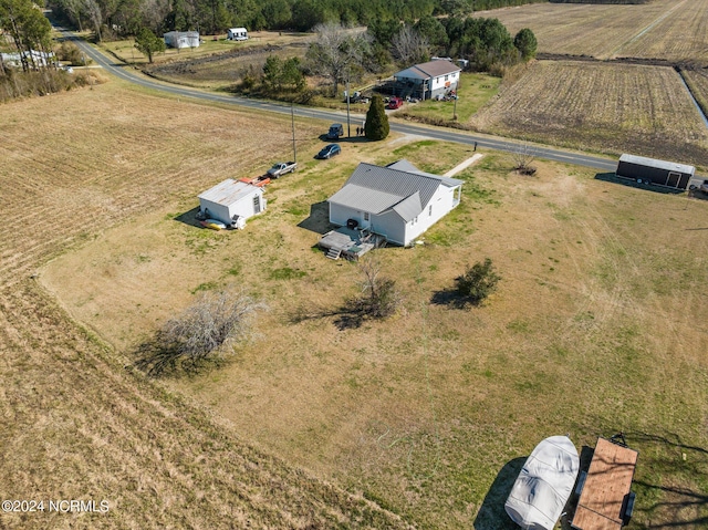 drone / aerial view with a rural view