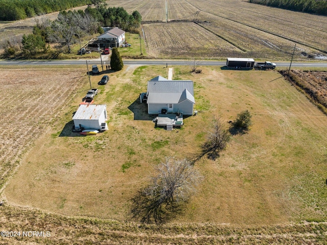 drone / aerial view with a rural view