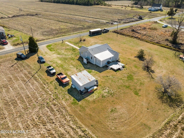 aerial view with a rural view