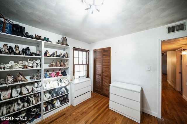 spacious closet featuring wood-type flooring