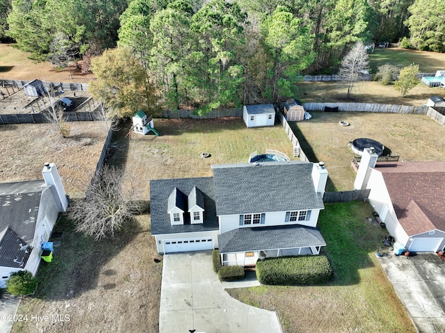 birds eye view of property