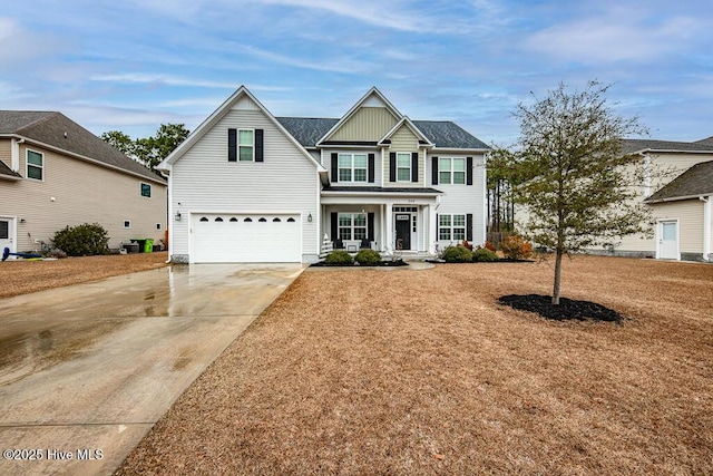 view of front facade with a garage