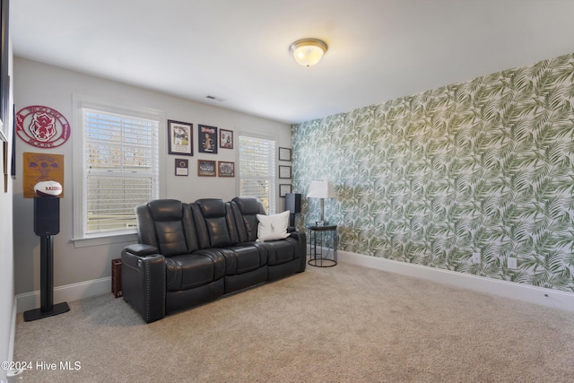 view of carpeted living room