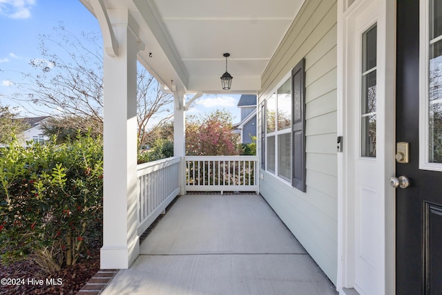 view of patio / terrace featuring a porch