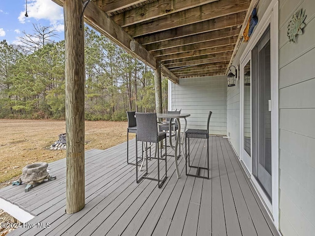 view of wooden deck