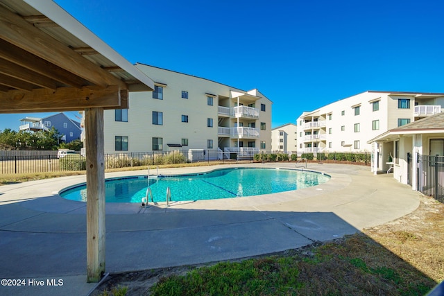 view of pool with a patio