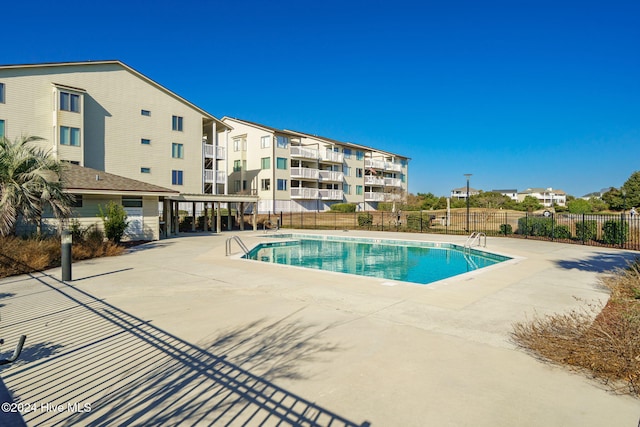 view of pool with a patio