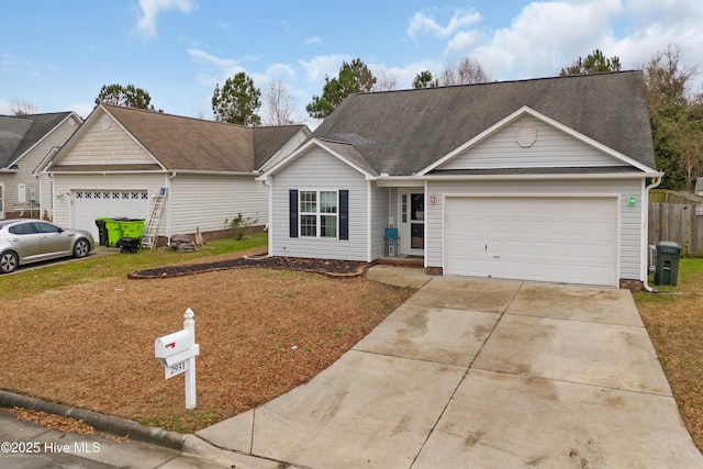 ranch-style home with a garage