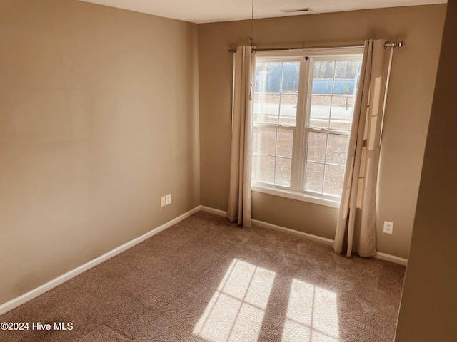 view of carpeted spare room