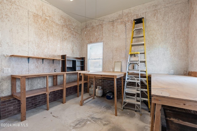 miscellaneous room with concrete floors