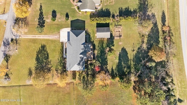 aerial view with a rural view