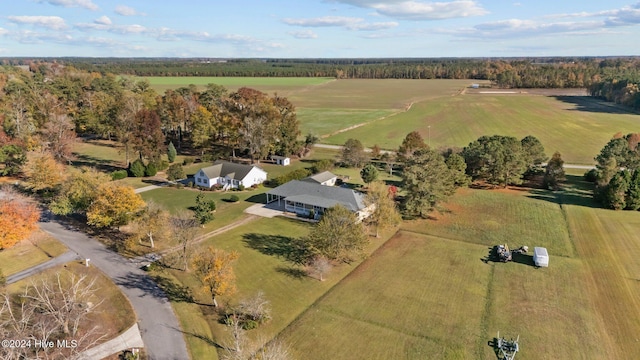 aerial view with a rural view