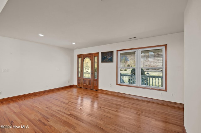 empty room featuring light hardwood / wood-style floors