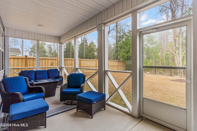 sunroom with a wealth of natural light