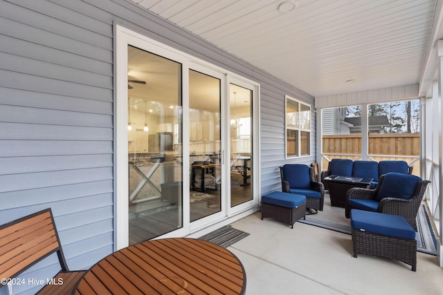 view of sunroom