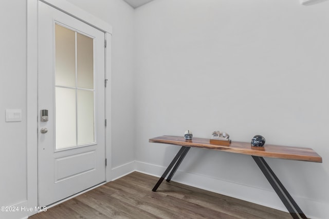 entryway featuring hardwood / wood-style floors