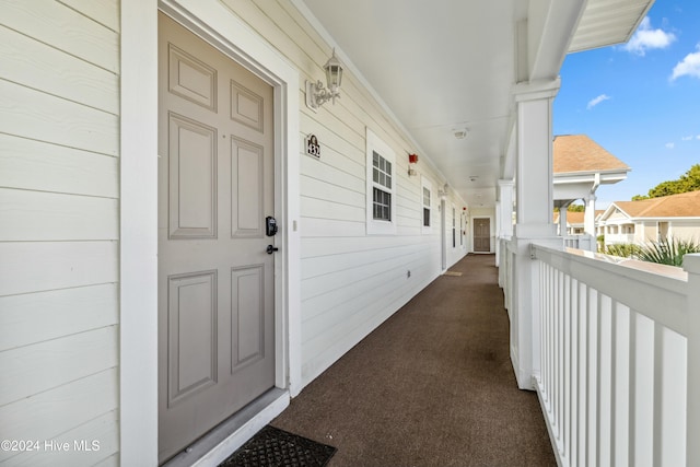 view of doorway to property