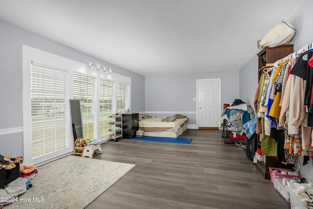 interior space featuring dark hardwood / wood-style floors