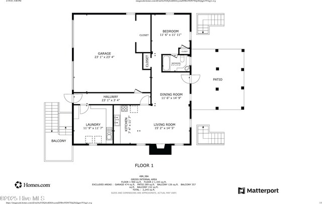 unfurnished living room with crown molding, light tile patterned floors, and a brick fireplace