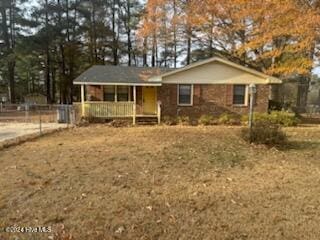 view of front of home with a porch