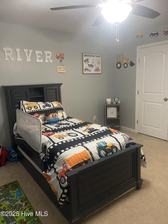 49 Patrick Henry Cir NW, Supply, NC 28462 - bedroom featuring light carpet and ceiling fan
