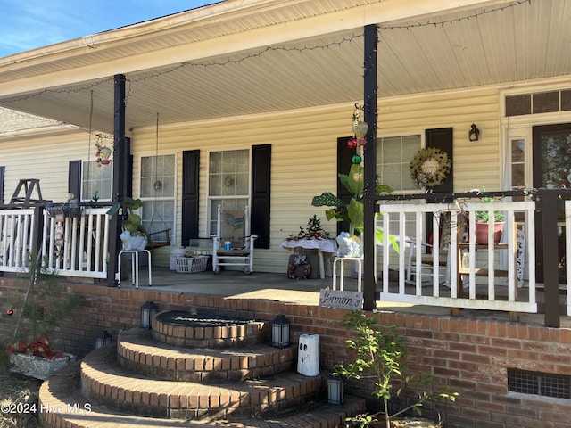 exterior space with a porch