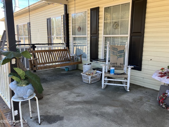 view of patio with a porch