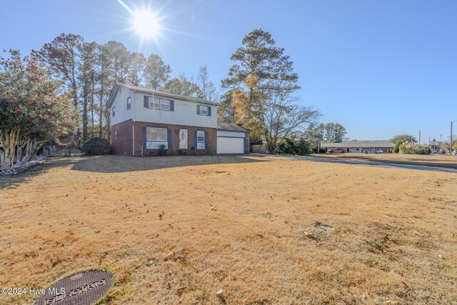 view of property with a garage