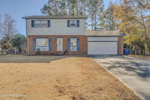 view of property with a garage