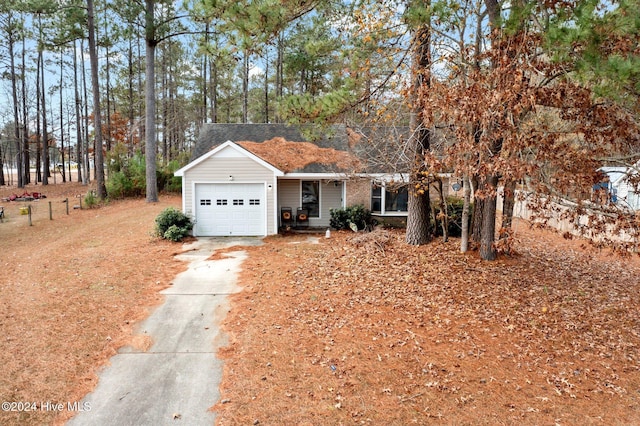 view of front facade with a garage