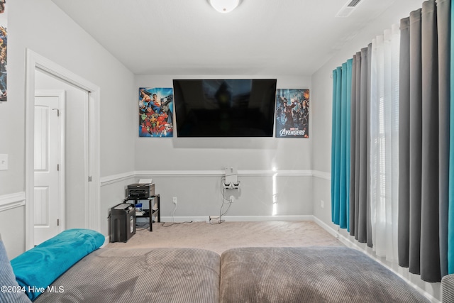 living room featuring carpet floors