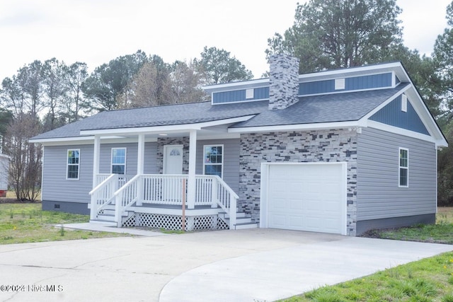 view of front facade with a garage