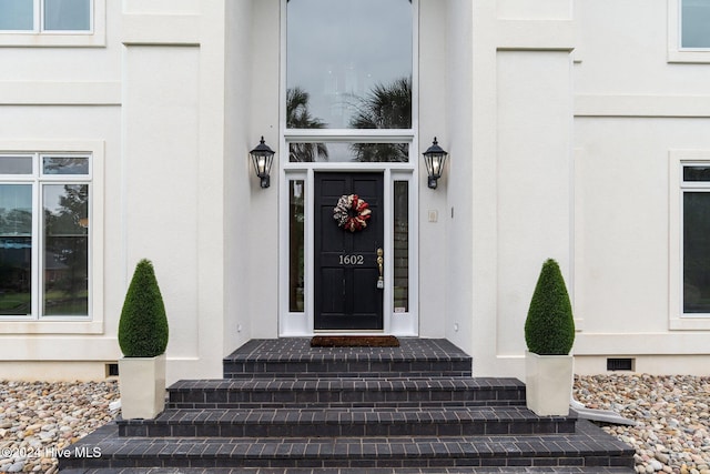 view of doorway to property