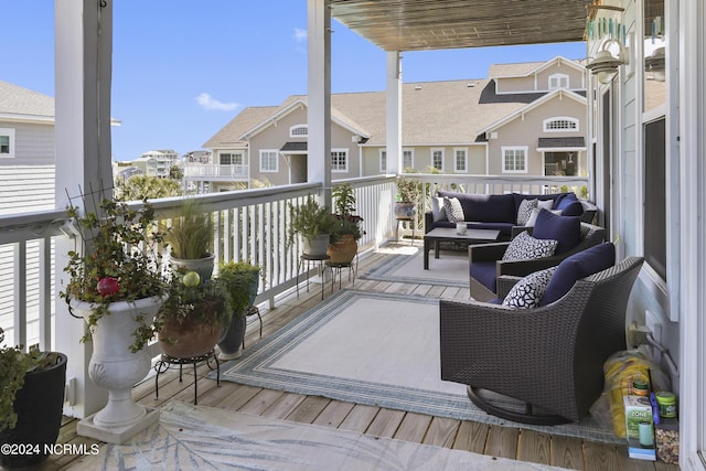 balcony featuring outdoor lounge area