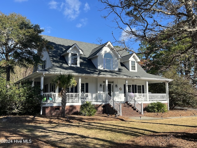 farmhouse inspired home with covered porch