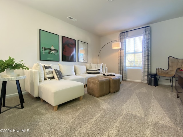 view of carpeted living room