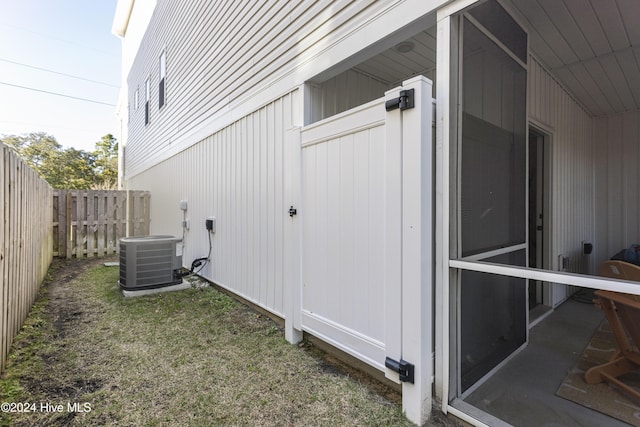 view of property exterior featuring cooling unit