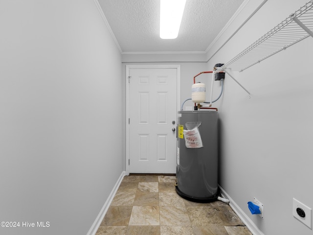 utility room with water heater