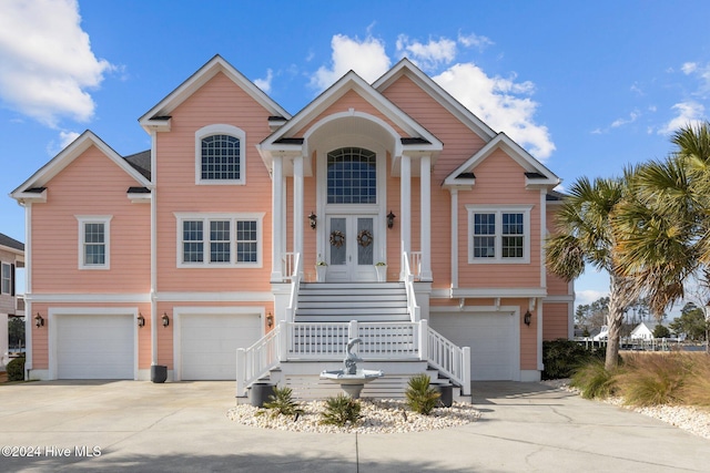 view of front of property featuring french doors