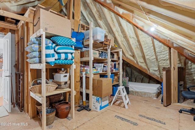 view of attic