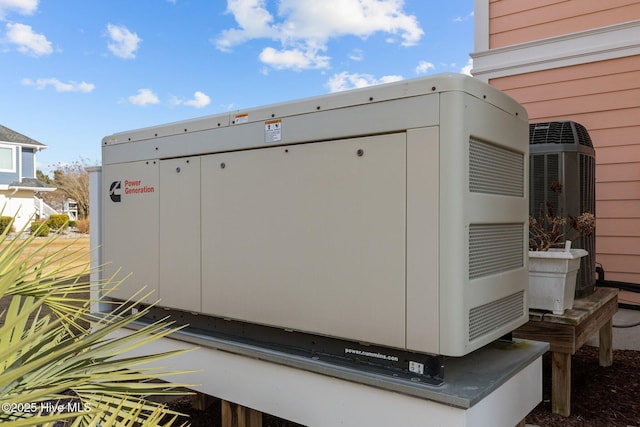 view of outbuilding featuring central AC unit