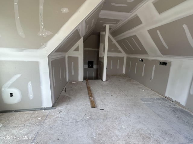 bonus room featuring vaulted ceiling