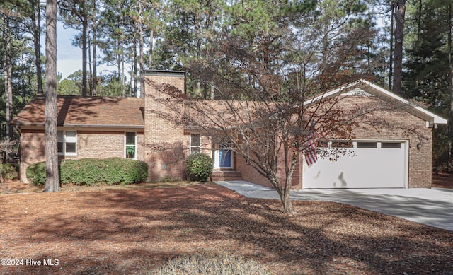 view of front of home featuring a garage