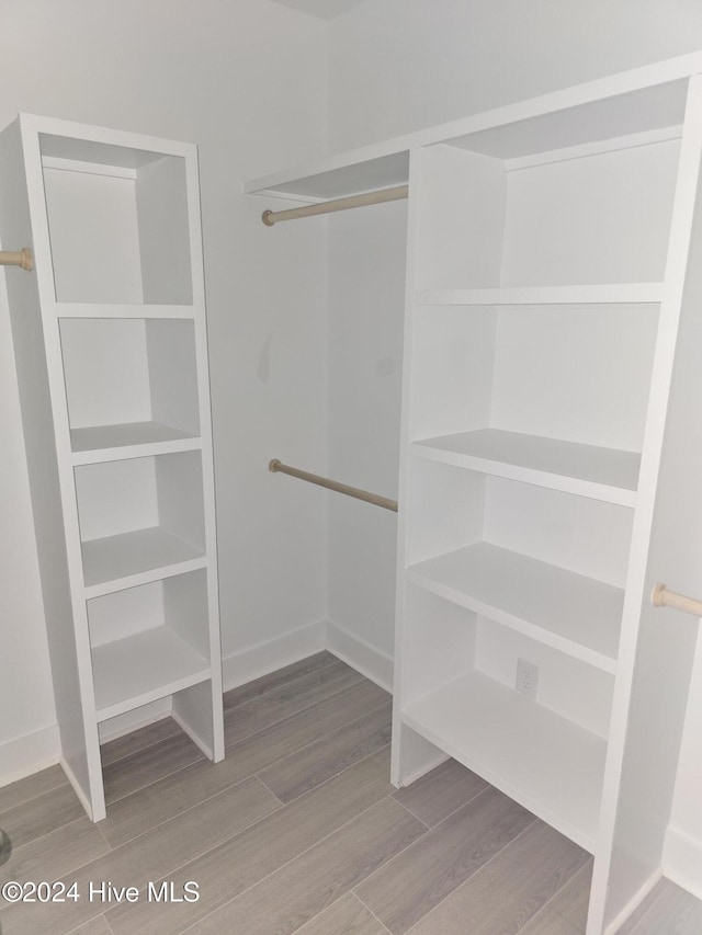 spacious closet with wood-type flooring