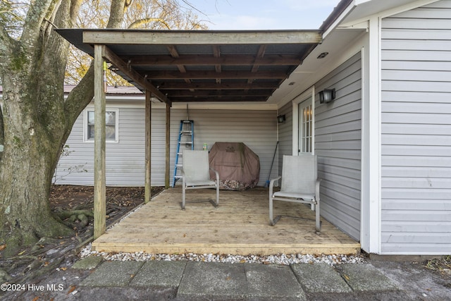 view of patio / terrace with a deck