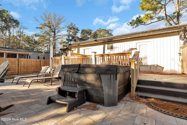 view of patio with a deck