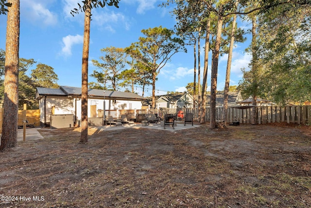 view of yard with a patio area