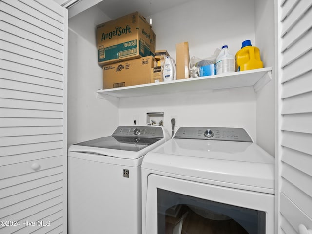 washroom with separate washer and dryer